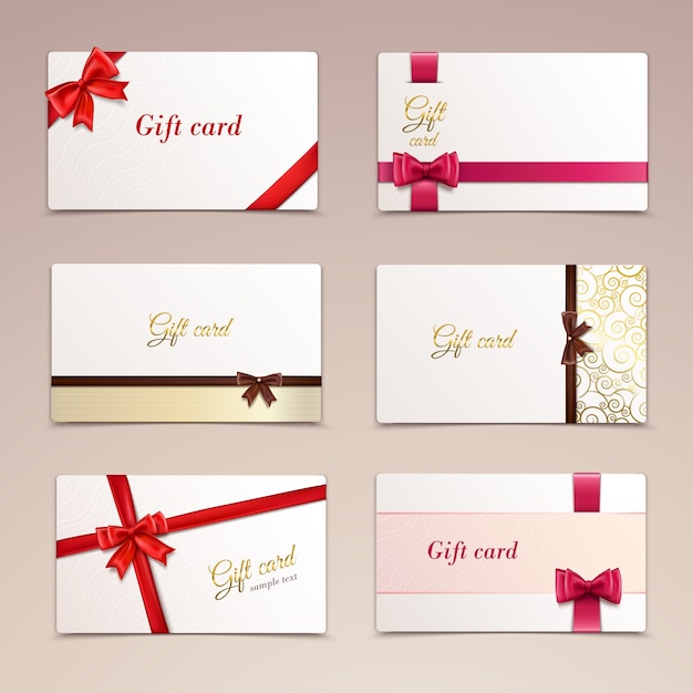 Gift cards set