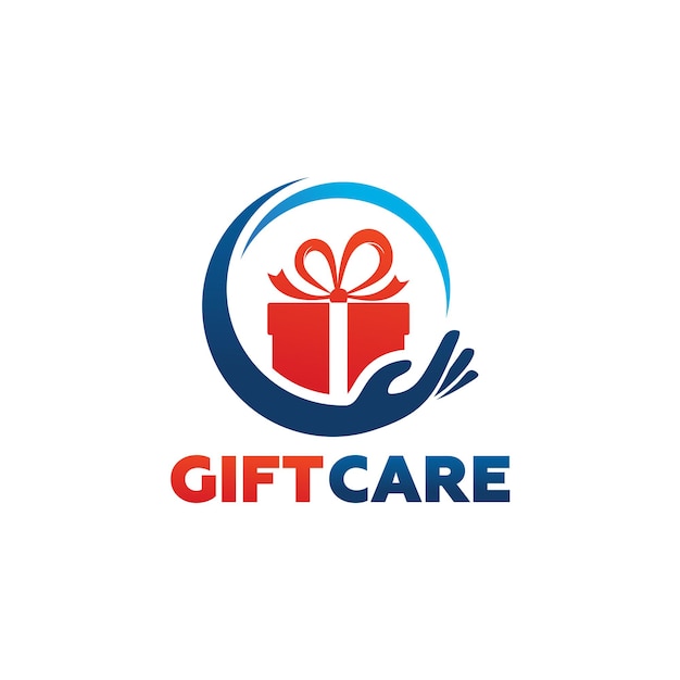 Gift Care Logo Template Design Vector, Emblem, Design Concept, Creative Symbol, Icon