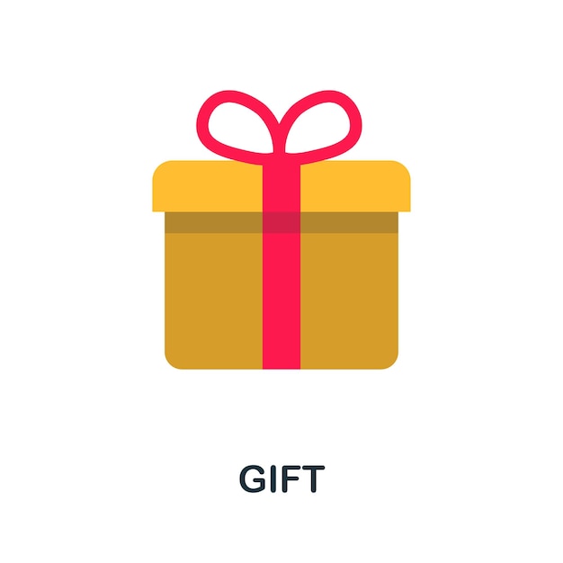 Gift flat icon Color simple element from customer loyalty collection Creative Gift icon for web design templates infographics and more