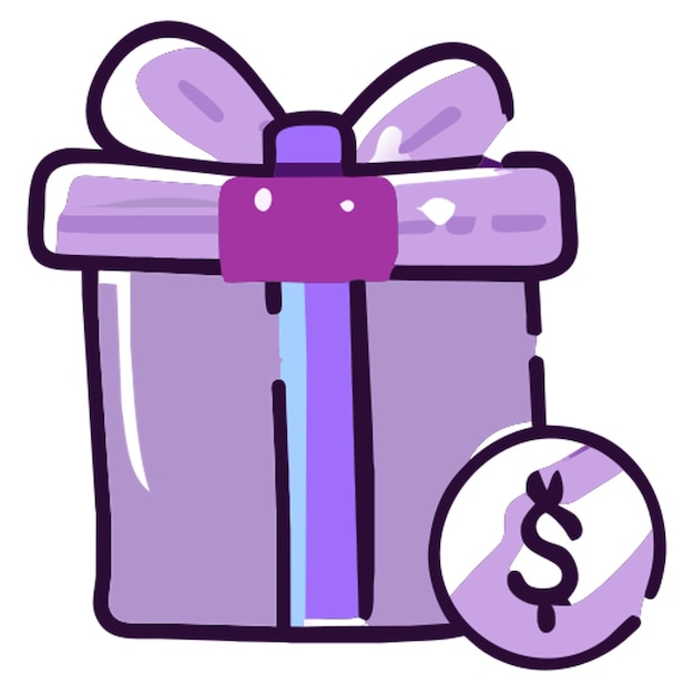 gift icon doodle offset fill