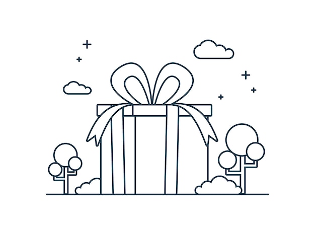 gift line art design modern style