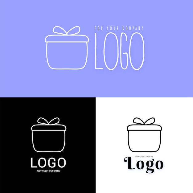 gift logotype surprise logo gift icon box icon for web design or company isolated vector