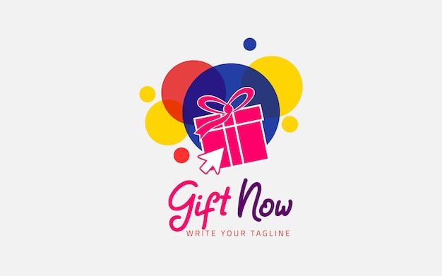 Gift Shop Logo Template Design Colorful gift logo template design