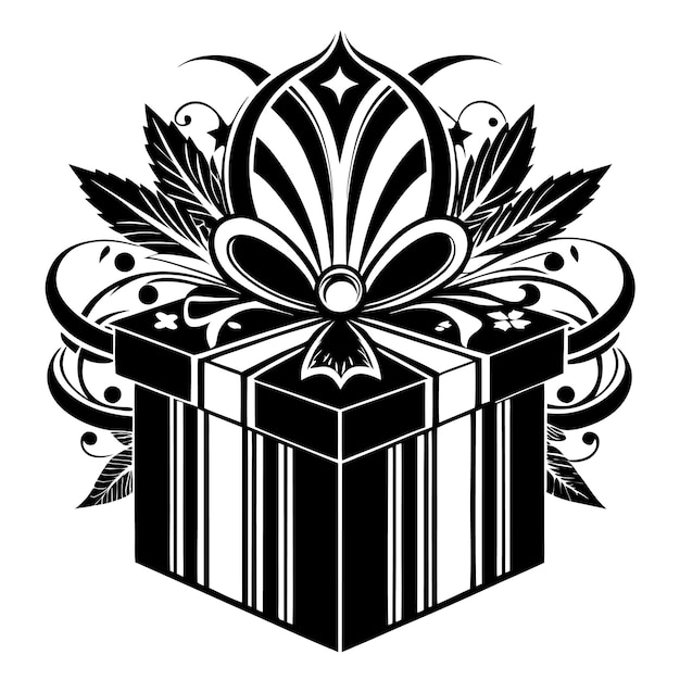 Vector gift silhouette vector