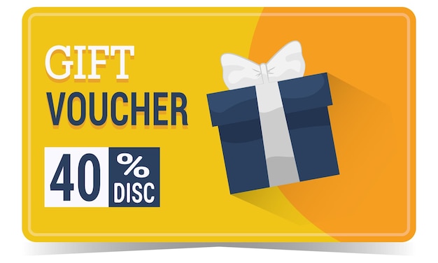 Vector gift voucher card template