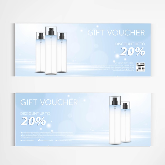 Gift voucher hydrating facial skin care cream for annual sale or festival sale.