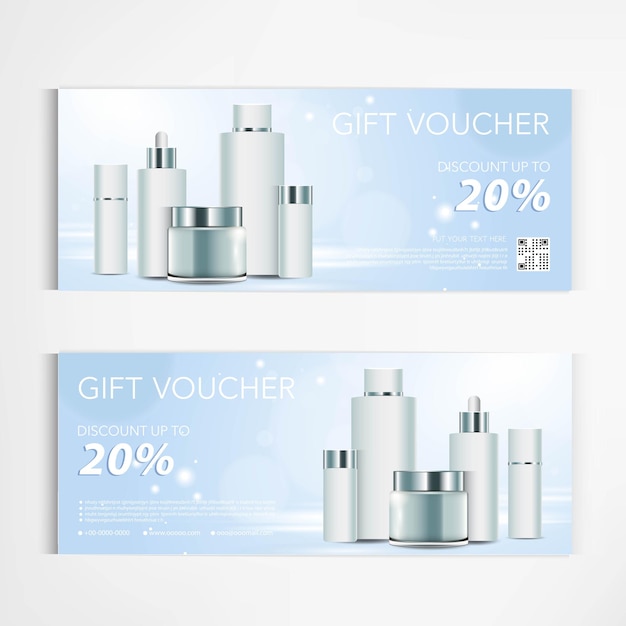 Gift voucher hydrating facial skin care cream for annual sale or festival sale.