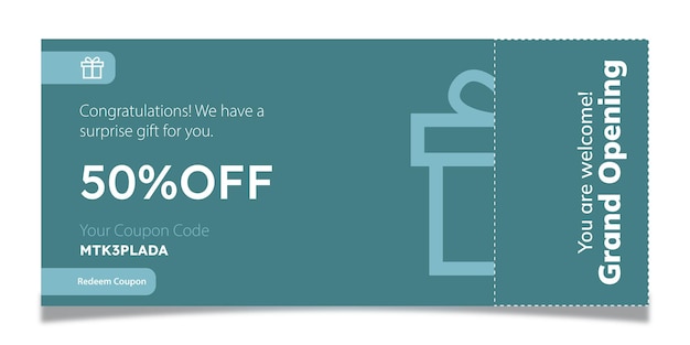 Gift voucher sale ticket design