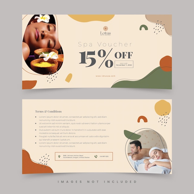 gift voucher template design premium vector