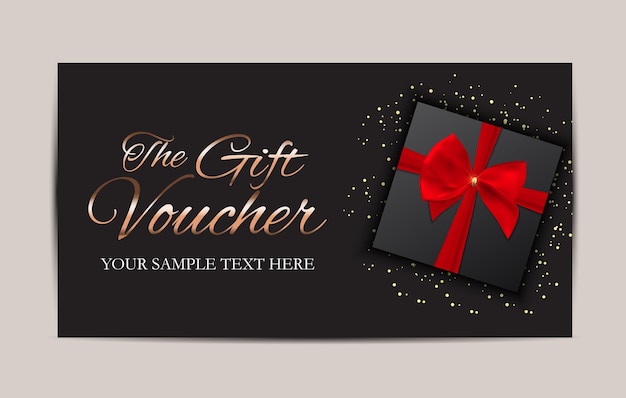 Vector gift voucher template vector illustration for your business eps10