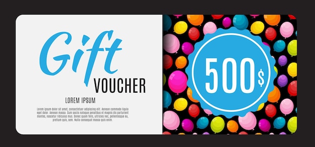 Gift Voucher Template Vector Illustration for Your Business