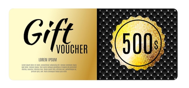 Gift Voucher Template Vector Illustration for Your Business