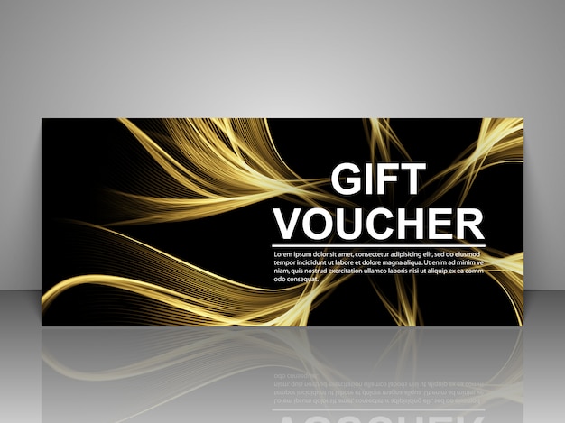 Vector gift voucher template.