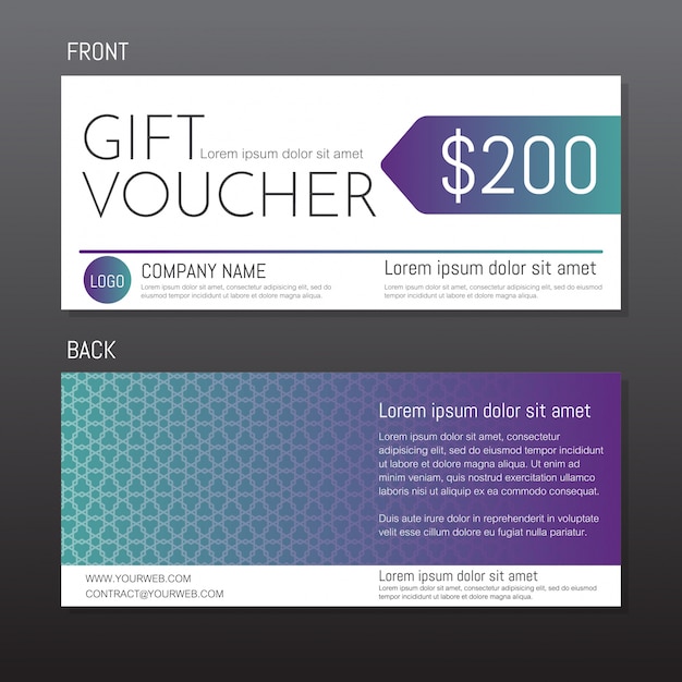 Gift Voucher Vector background for banner, poster, flyer