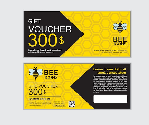 gift voucher vector design template set 