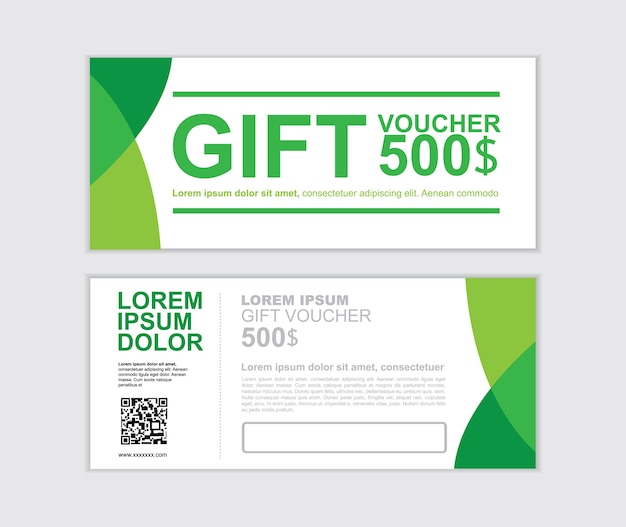 gift voucher vector design template set 