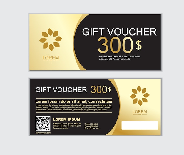 gift voucher vector design template set