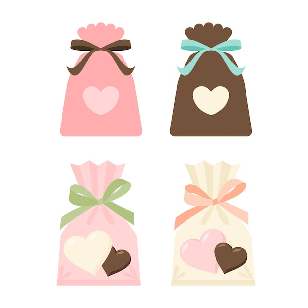 Gift Wrapping Illustration for Valentine's Day