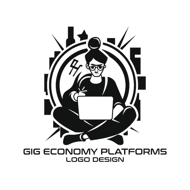 Gig Economy Platforms Vector Logo Design