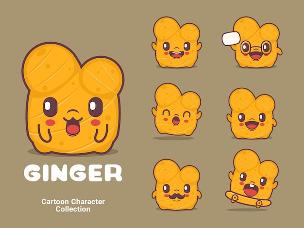 Ginger cartoon character vector illustration