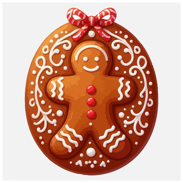 Vector gingerbread cookies christmas holiday food stock illustration