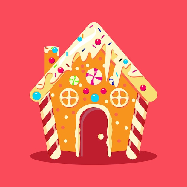 gingerbread house on background