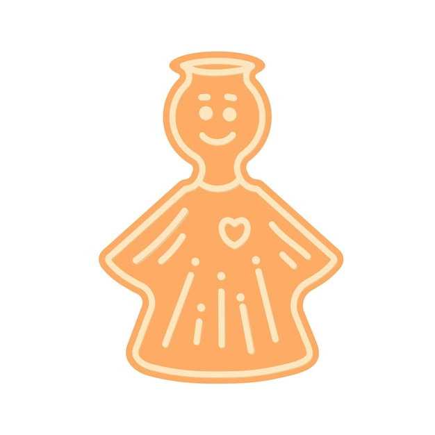 Gingerbread Spice cake Angel Flat vector