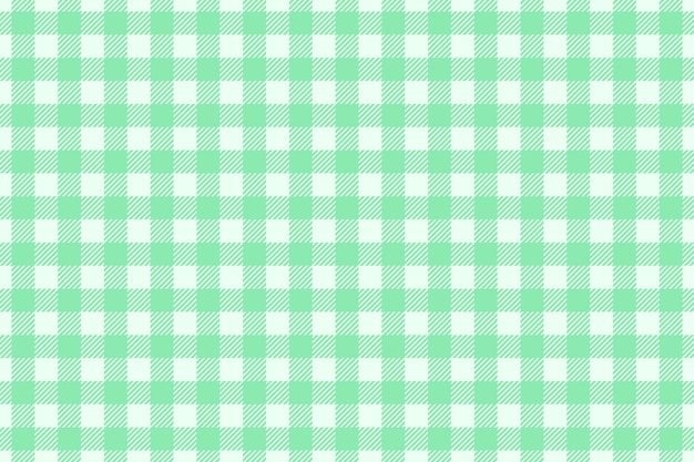 Gingham pattern vector in pastel green and white Seamless vichy check plaid graphic for wrapping