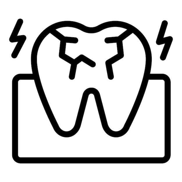 Gingivitis illness icon outline vector Oral disease