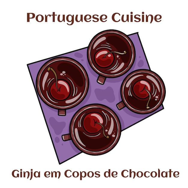 Ginja em Copos de Chocolate A traditional portuguese liquor served in chocolate cup