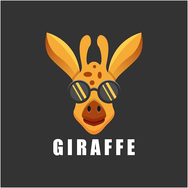 Giraffe cute logo design