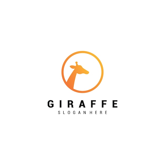 Giraffe head logo icon design template Premium Vector