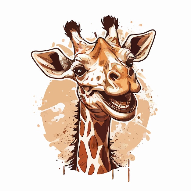 giraffe illustration for kids