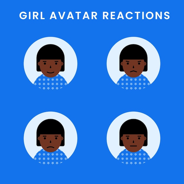 Girl avatar reactions