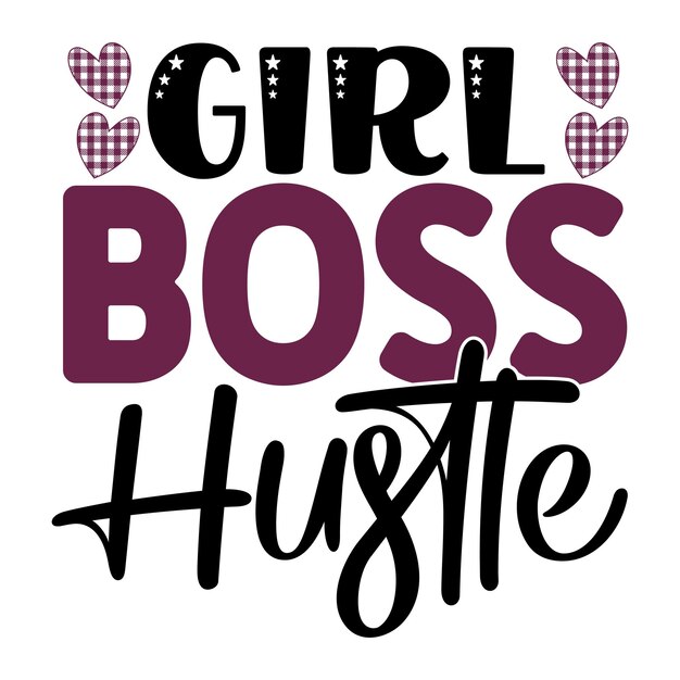 Vector girl boss husite svg