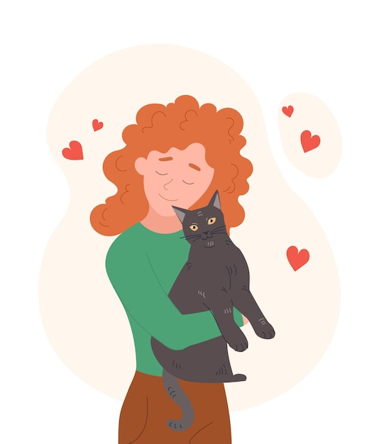 Girl and cat