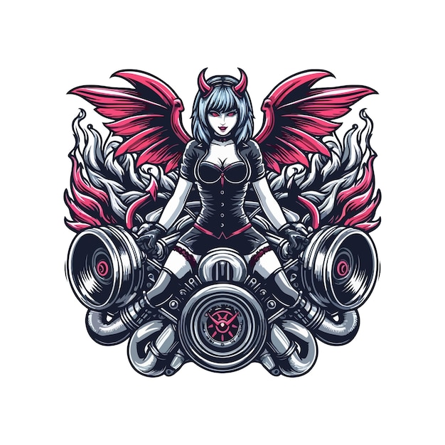 girl devil on the turbocharger