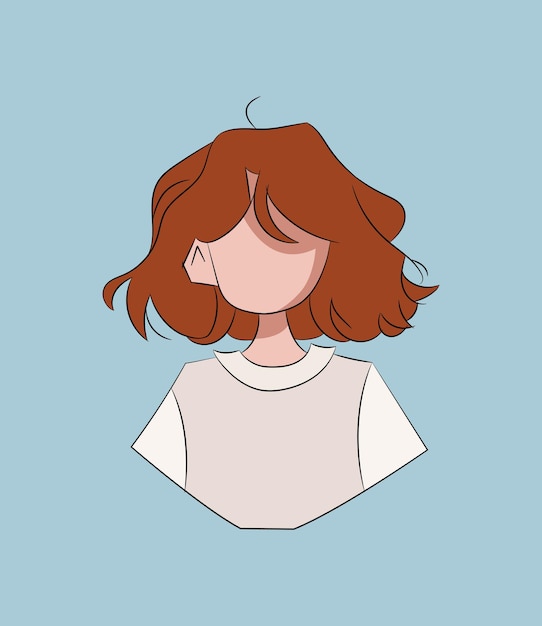 girl flat design vector