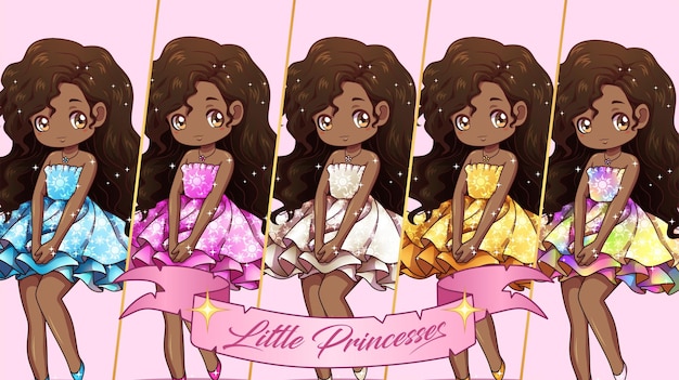 girl little princess Birthday invitation