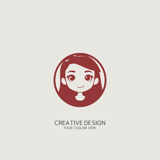 Girl logo vector