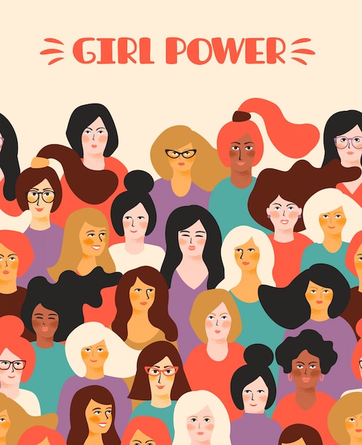 Girl power illustration