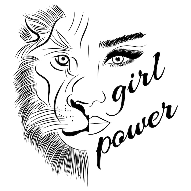 Girl power inspirational quotes design