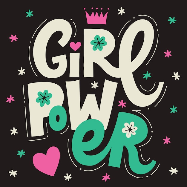 Girl Power Lettering poster. Perfect for prints and social media