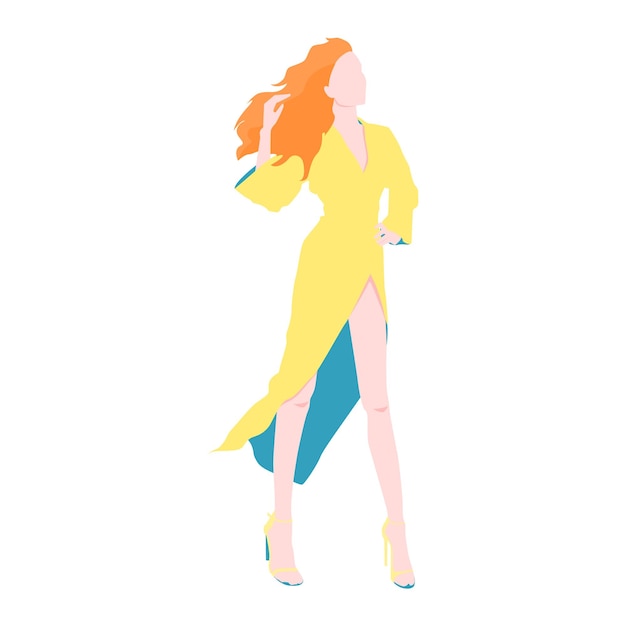 Girl in retro clothesVector illustration