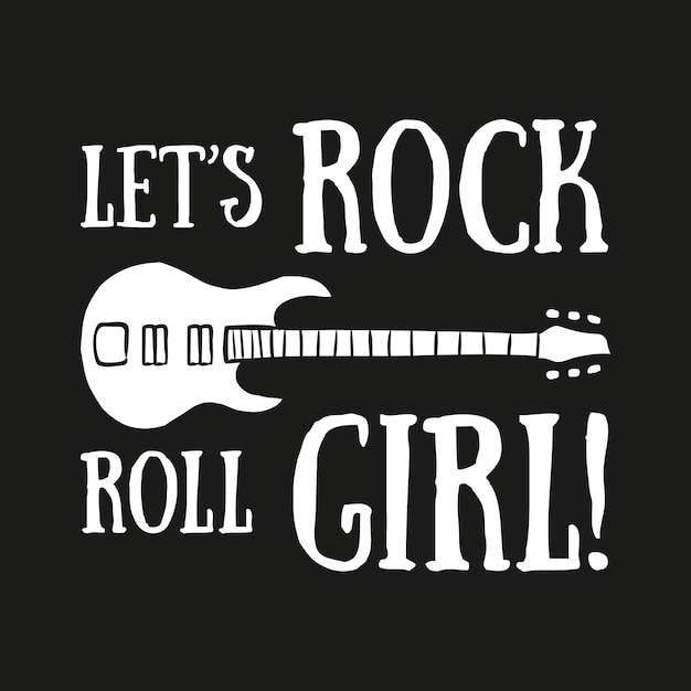  Girl rocker t shirt design. Rock star embroidery patch design series