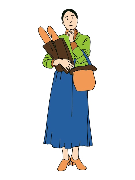 Girl Shopping Design Illustration