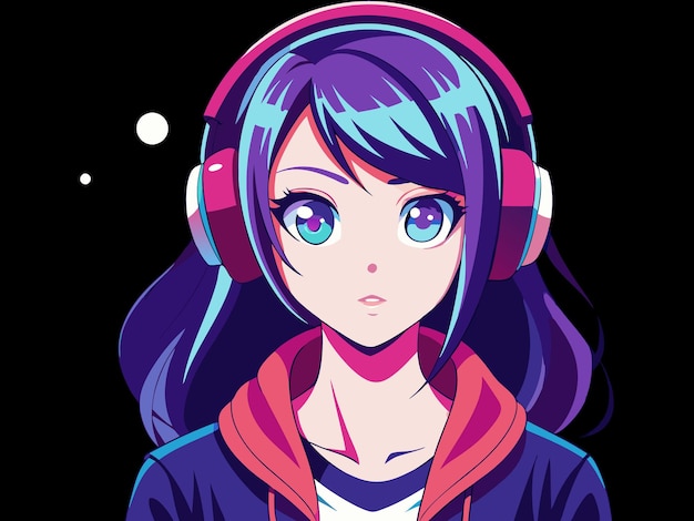 Vector a girl with blue eyes and a pink hoodie with the words quot she is wearing a red hoodie quot