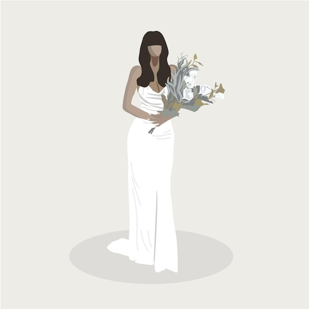 girl with a bouquet of flowers