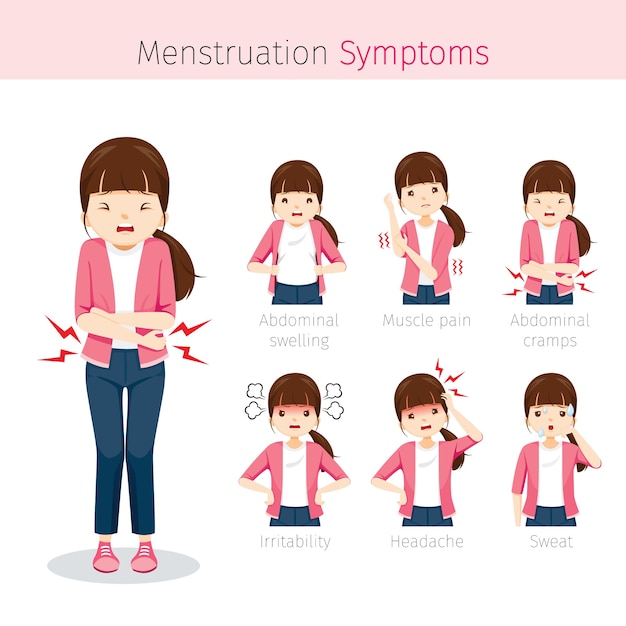 Girl With Menstruation Symptoms