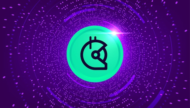 Gitcoin GTC coin with crypto currency themed banner